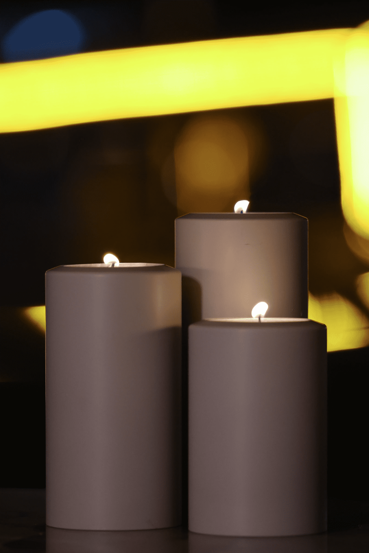 Permanent Candles Bundle in Seidengrau